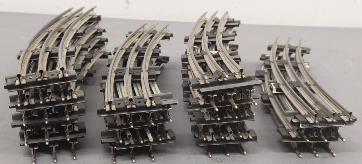 K-Line K-0312 O-42 Tubular Curved Track Sections (26) VG