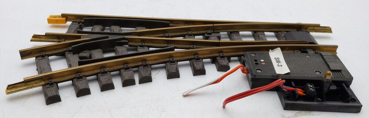 LGB 1215 G Scale Brass Left Hand Electric Switch/Turnout EX/Box