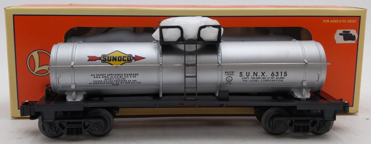 Lionel 6-19607 O Sunoco Single Dome Tank Car #6315 LN/Box