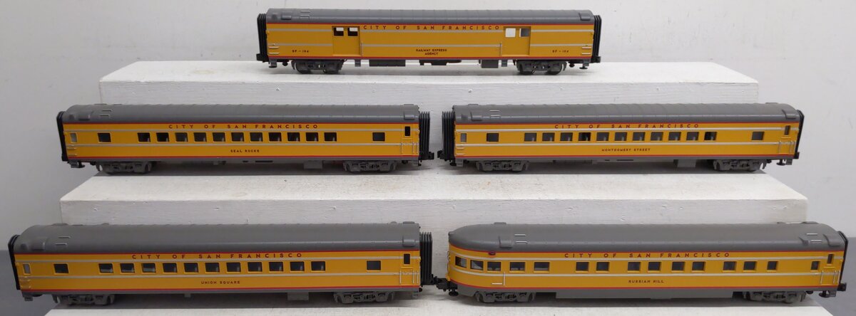 MTH 20-6566 O City of San Francisco 70' Streamlined Passenger Car Set (Set of 5) LN/Box