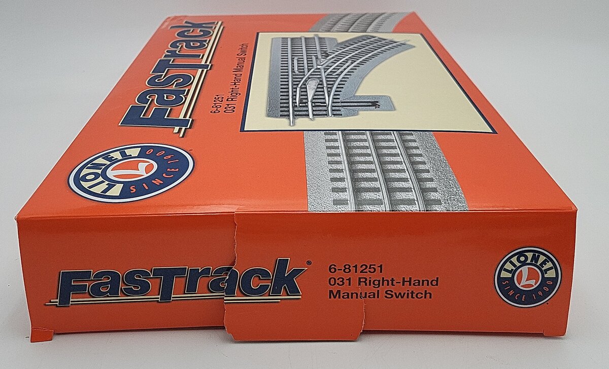 Lionel 6-81251 O Gauge O-31 Right Hand Manual FasTrack Switch Turnout EX/Box