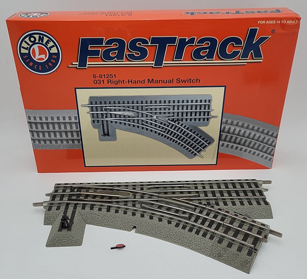 Lionel 6-81251 O Gauge O-31 Right Hand Manual FasTrack Switch Turnout EX/Box