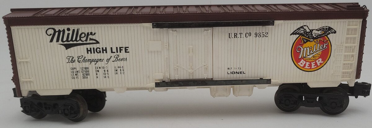 Lionel 6-9852 O Gauge Miller Beer Billboard Reefer Car EX/Box