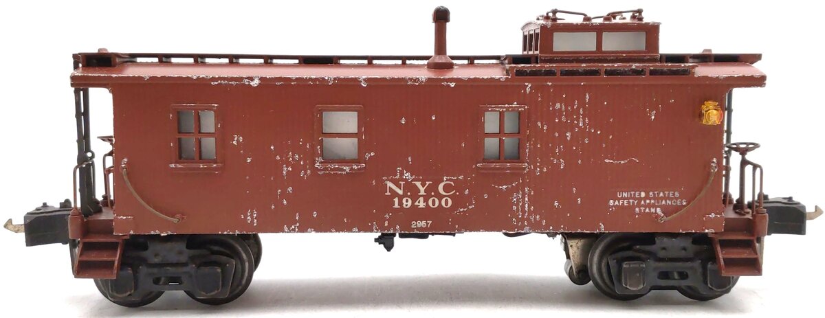 Lionel 2957 Vintage O Prewar New York Central Die-Cast Metal Illuminated Caboose