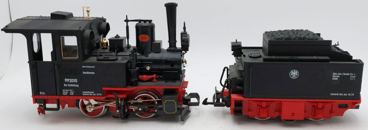 LGB 2015 0-4-0 Steam Locomotive w/ Motorized Tender EX/Box