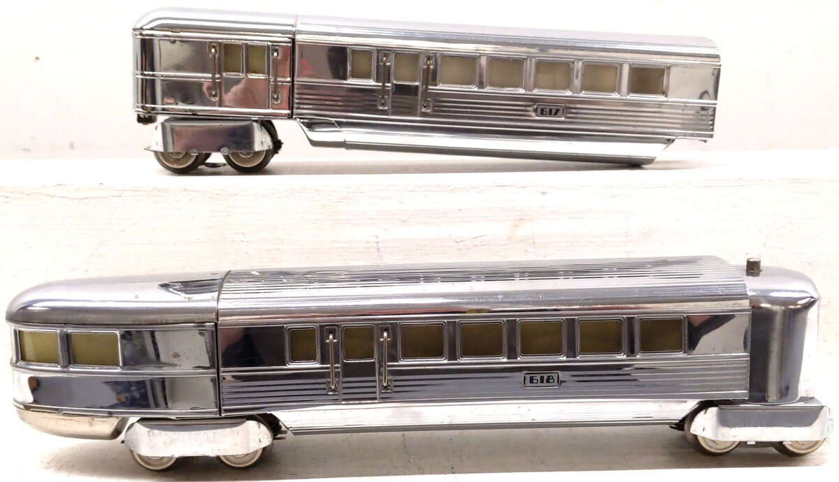 Lionel Vintage Prewar O Gauge Passenger Cars: 617, 618 [2] EX