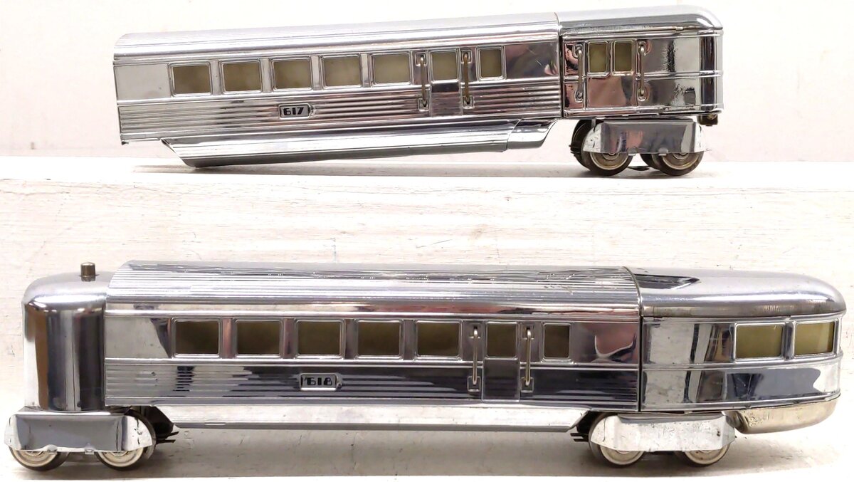 Lionel Vintage Prewar O Gauge Passenger Cars: 617, 618 [2] EX