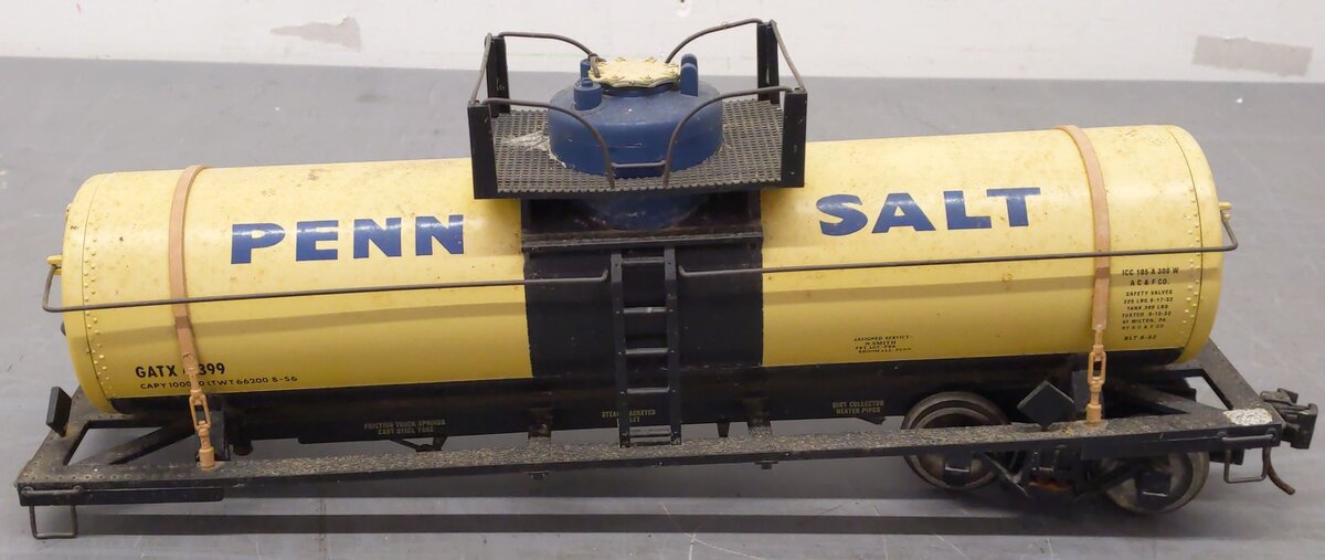 Aristo-Craft 41399 Penn Salt Single Dome Tank Car - Metal Wheels