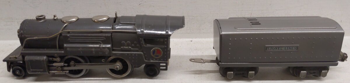 Lionel 259E Vintage O Gray 2-4-2 Streamlined Steam Locomotive & Tender