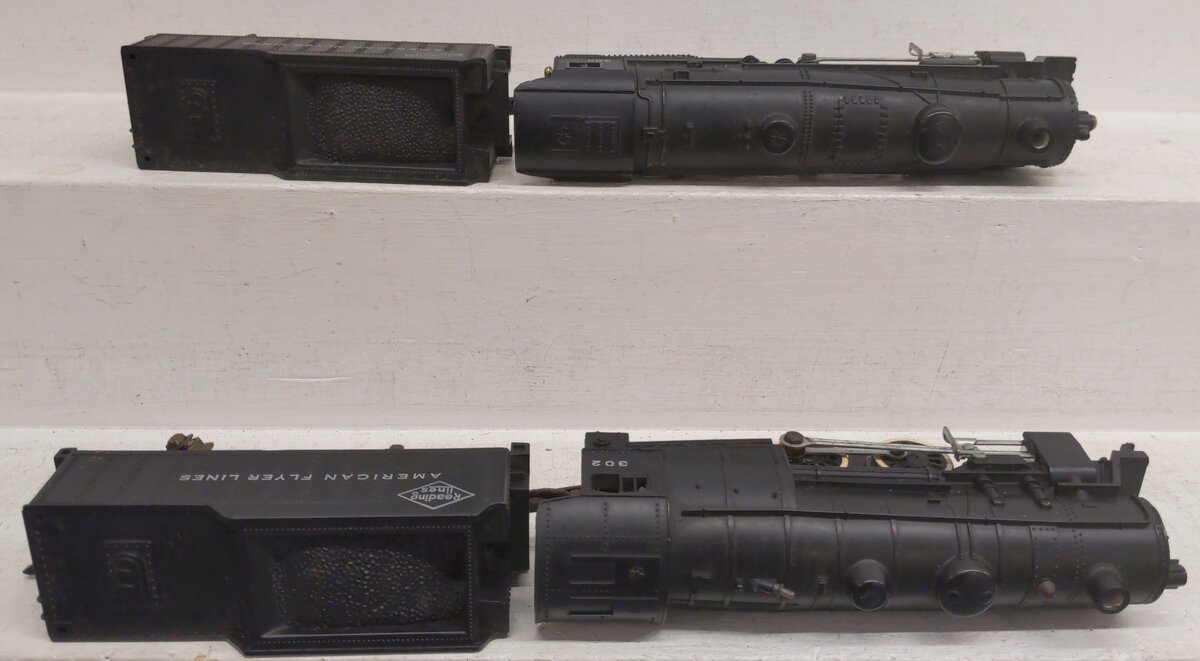 American Flyer S Gauge Assorted Locomotive & Tender 302, 283 [2] VG