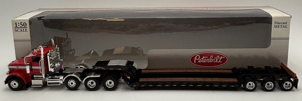First Gear 50-3168 1:50 Pterbilt Model 357 w/Tri-Axle Lowboy Trailer LN/Box