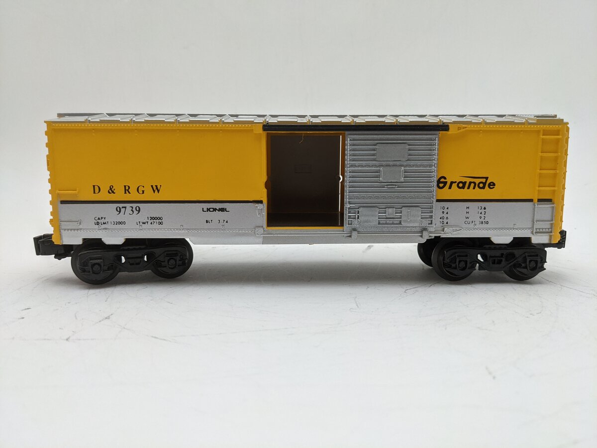 Lionel 6-9739 O Gauge Denver and Rio Grande Western Boxcar EX/Box