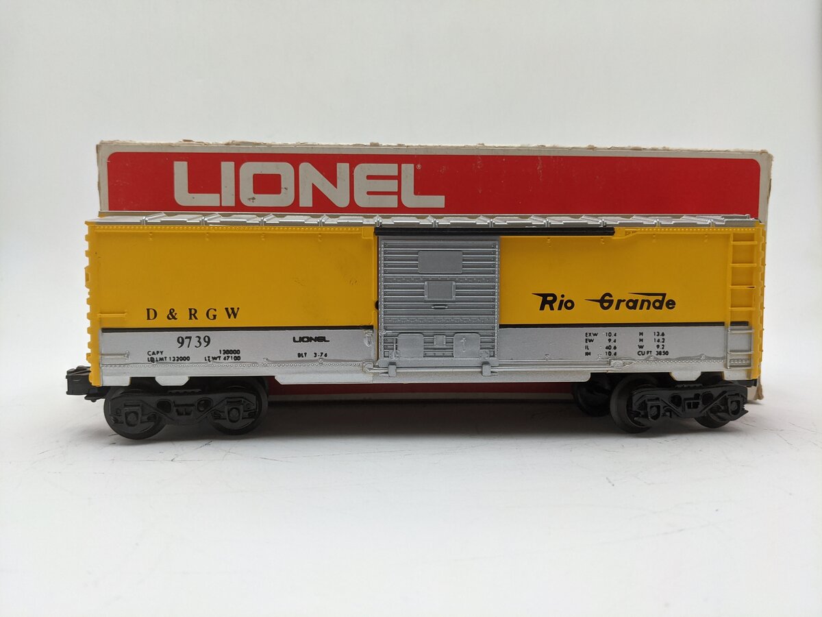 Lionel 6-9739 O Gauge Denver and Rio Grande Western Boxcar EX/Box