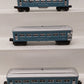 Lionel 2430S Vintage O Blue & Silver Tinplate Pass Cars:2430,2430,2431 (Set of3)