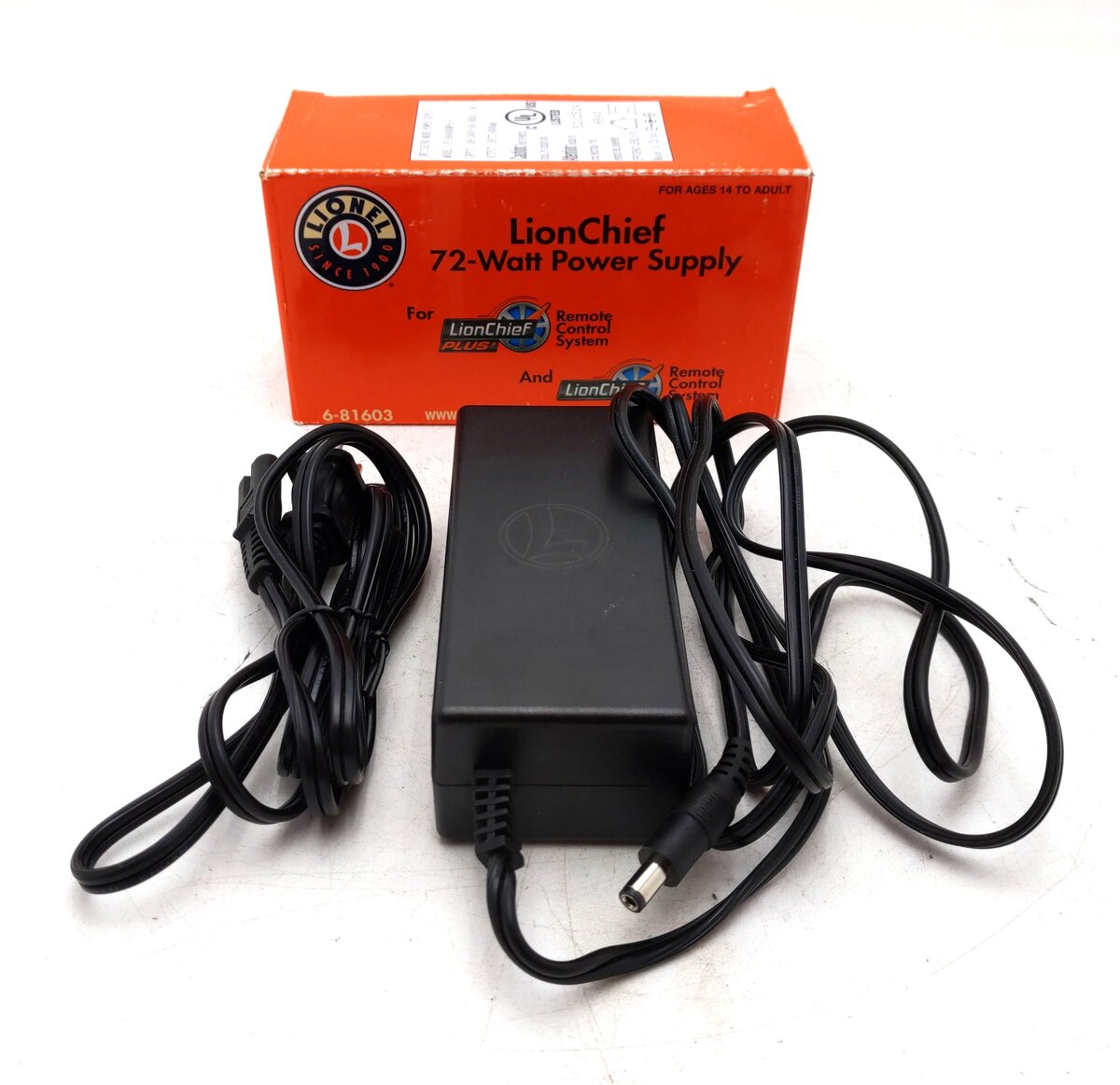 Lionel 6-81603 O Gauge LionChief 72-Watt Wall Pack Power Supply 4 Amp EX/Box