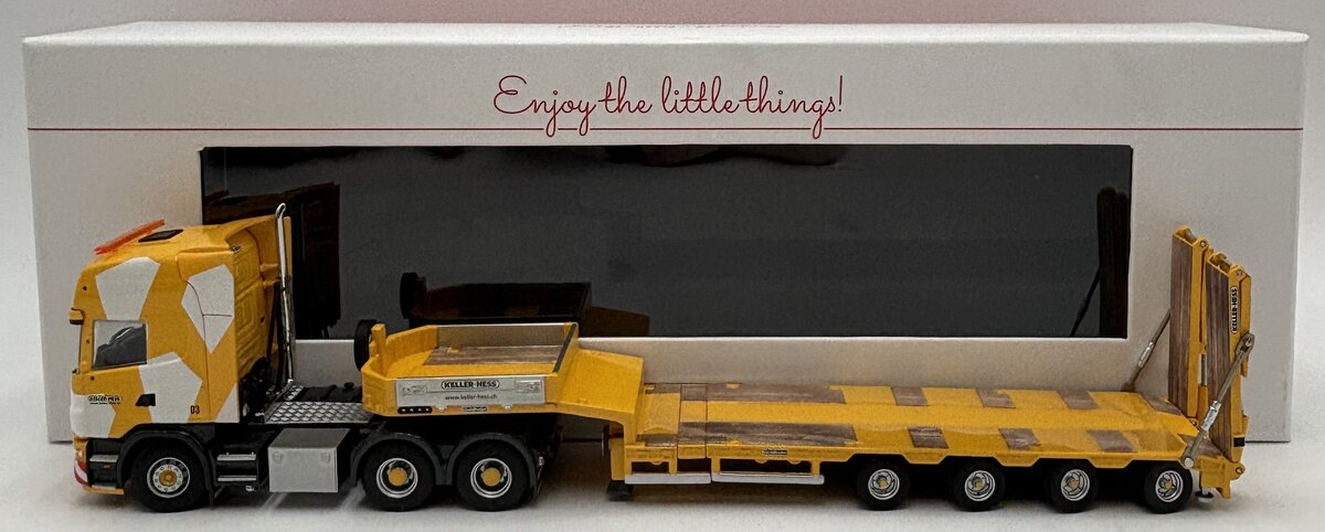 IMC 32-0002 1:50 Keller Hess-Scania R4 Topline 6x4 w/Goldhofer 4 Axle Low Loader LN/Box