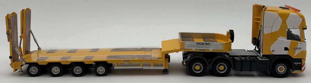 IMC 32-0002 1:50 Keller Hess-Scania R4 Topline 6x4 w/Goldhofer 4 Axle Low Loader LN/Box
