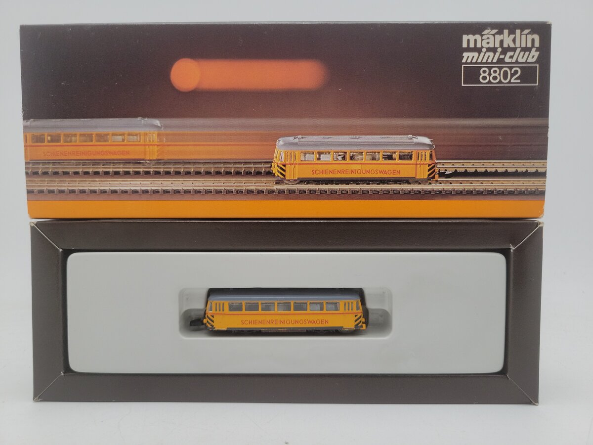 Marklin 8802 Z DB Schienenreinigungswagen Track Cleaning Railbus EX/Box