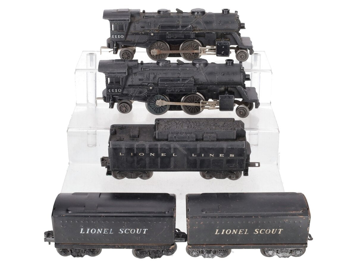 Lionel Vintage O Locomotives & Tenders # 1110, 6026W, 1110, 1001T & 1001T [5] VG