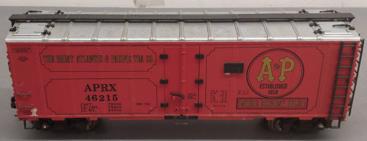 Aristo-Craft 46215 A&P Foods Steel Reefer Car - Metal Wheels/Box