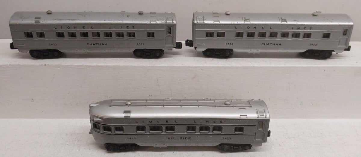 Lionel Vintage O Gauge Passenger Cars: 2422,2422,2423 [3] EX