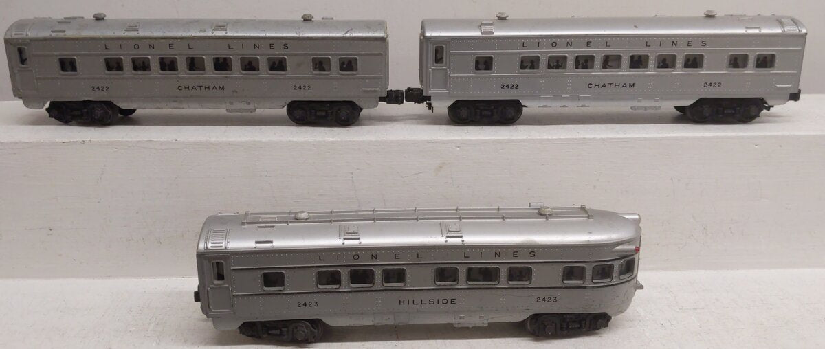Lionel Vintage O Gauge Passenger Cars: 2422,2422,2423 [3] EX