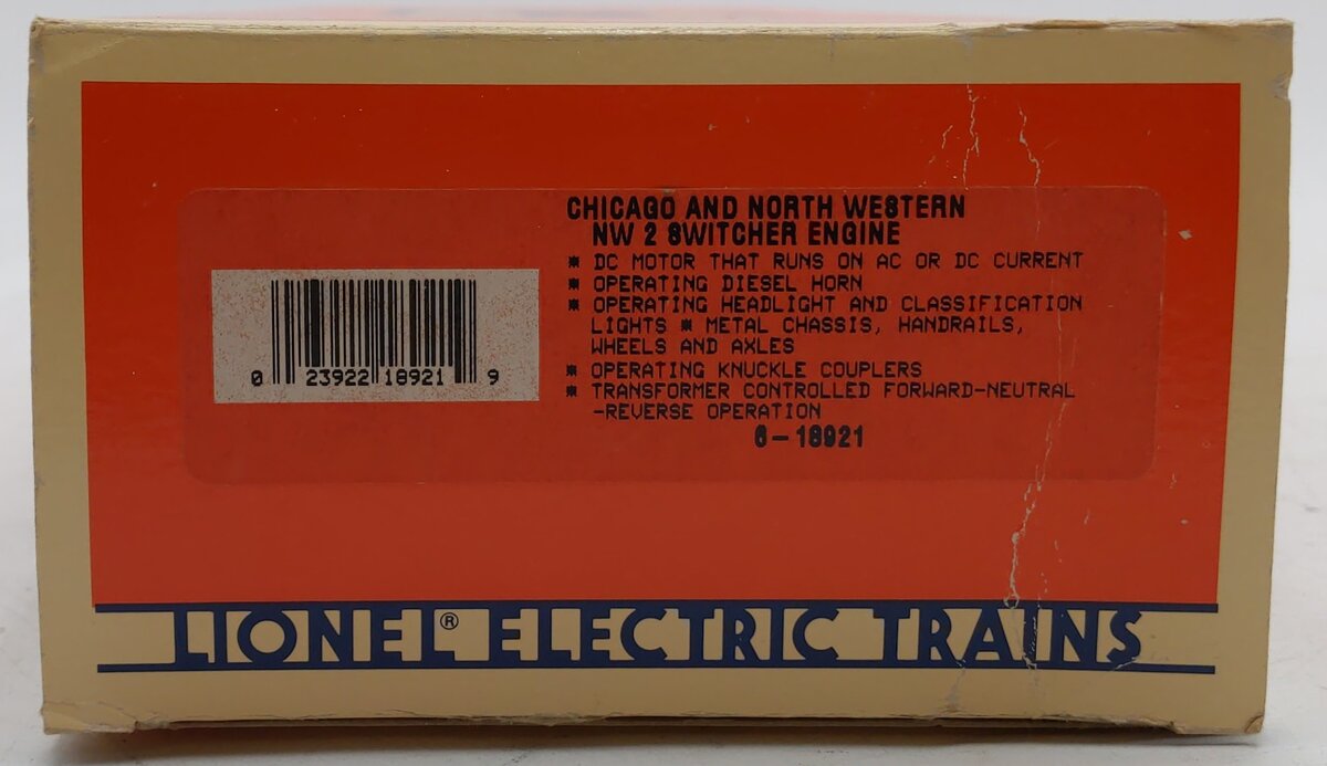 Lionel 6-18921 O Gauge Chicago & North Western NW2 Diesel Switcher #1017 LN/Box