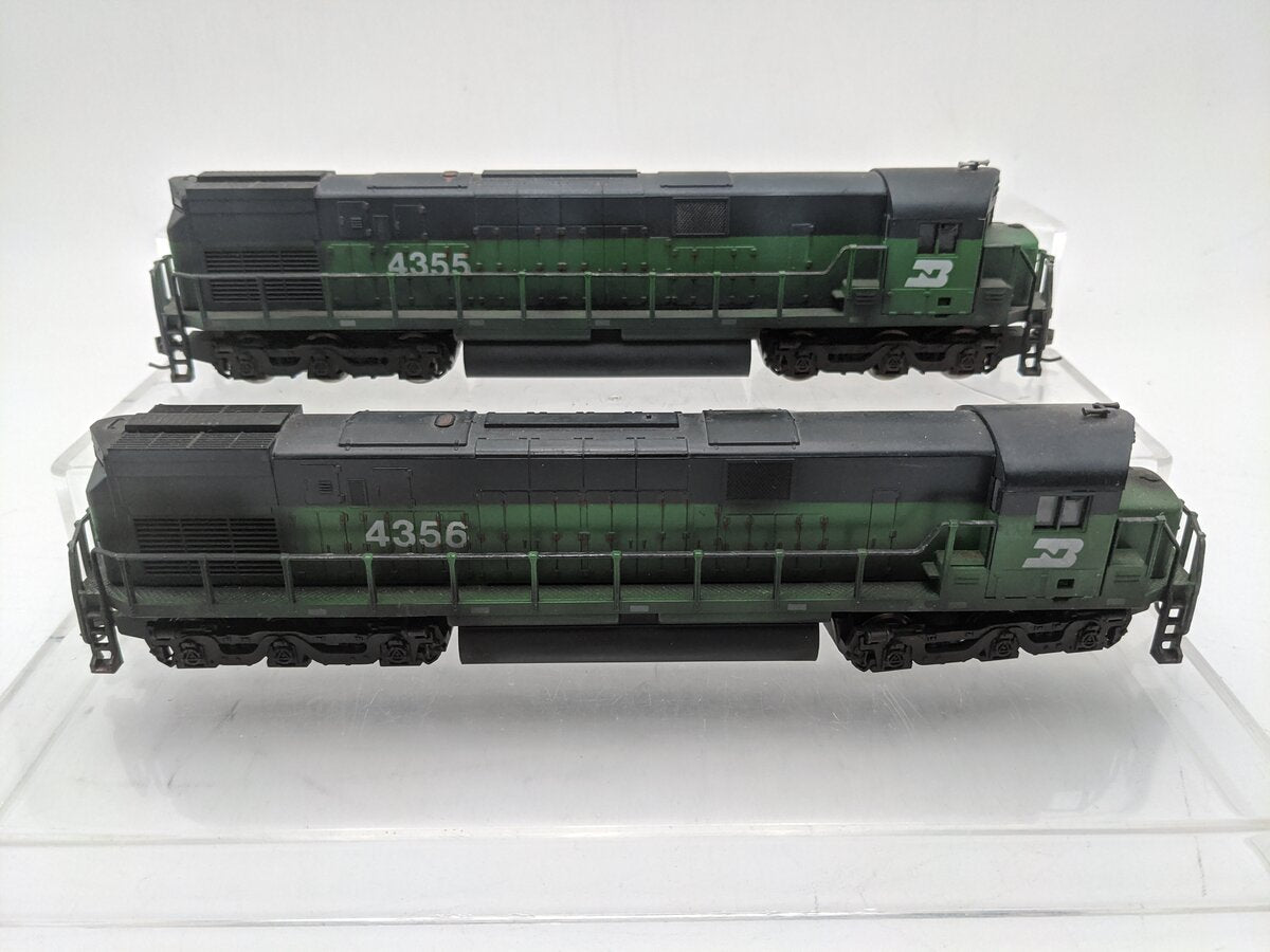 Life Like 628 HO Custom Weathered Burlington Northern  Locomotives 4355,4356 [2]