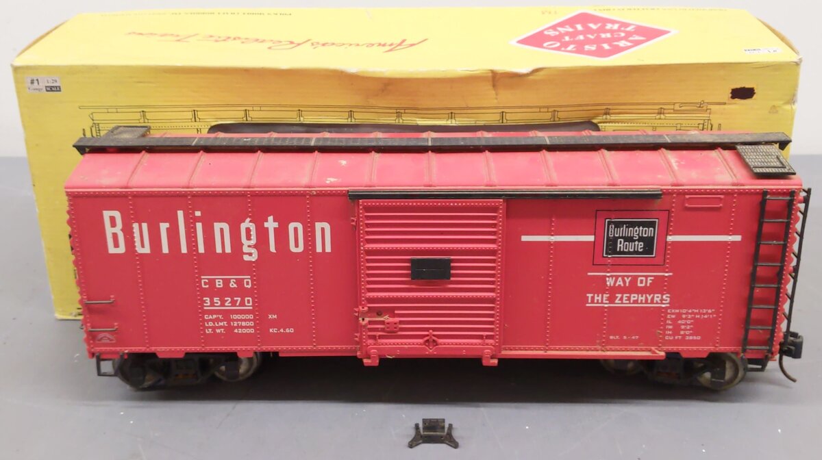 Aristo-Craft 46055 G Scale Burlington Boxcar #35270/Box