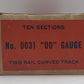 Lionel 0031 OO Gauge 24" Radius Curved Track Sections (11) EX/Box