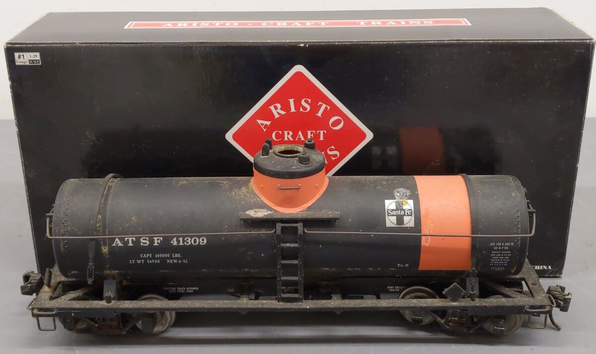 Aristo-Craft 41309 Santa Fe Single Dome Tank Car (Metal Wheels)/Box