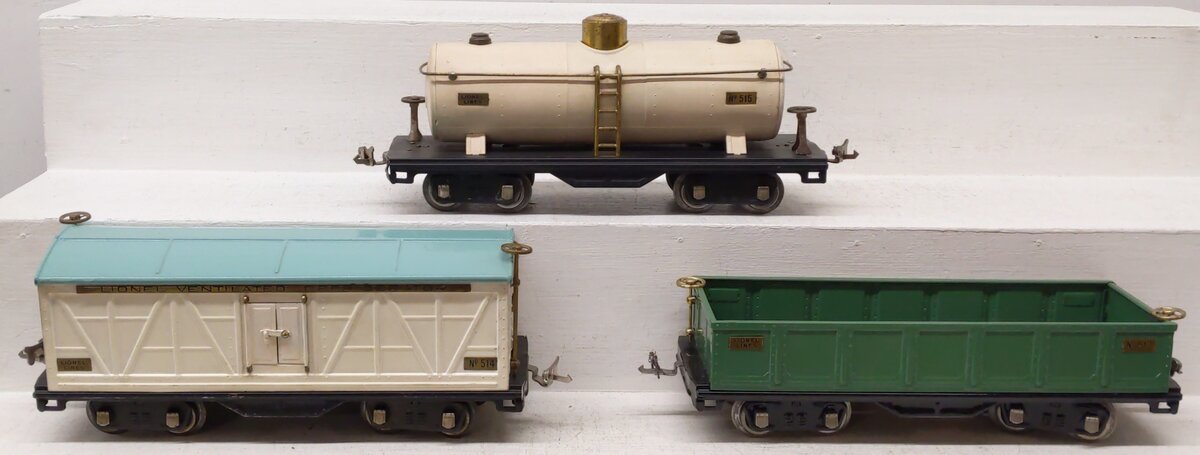 Lionel Vintage Standard Gauge Freight Cars #512,515,514 [3]
