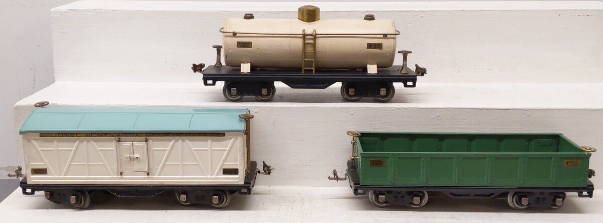 Lionel Vintage Standard Gauge Freight Cars #512,515,514 [3]