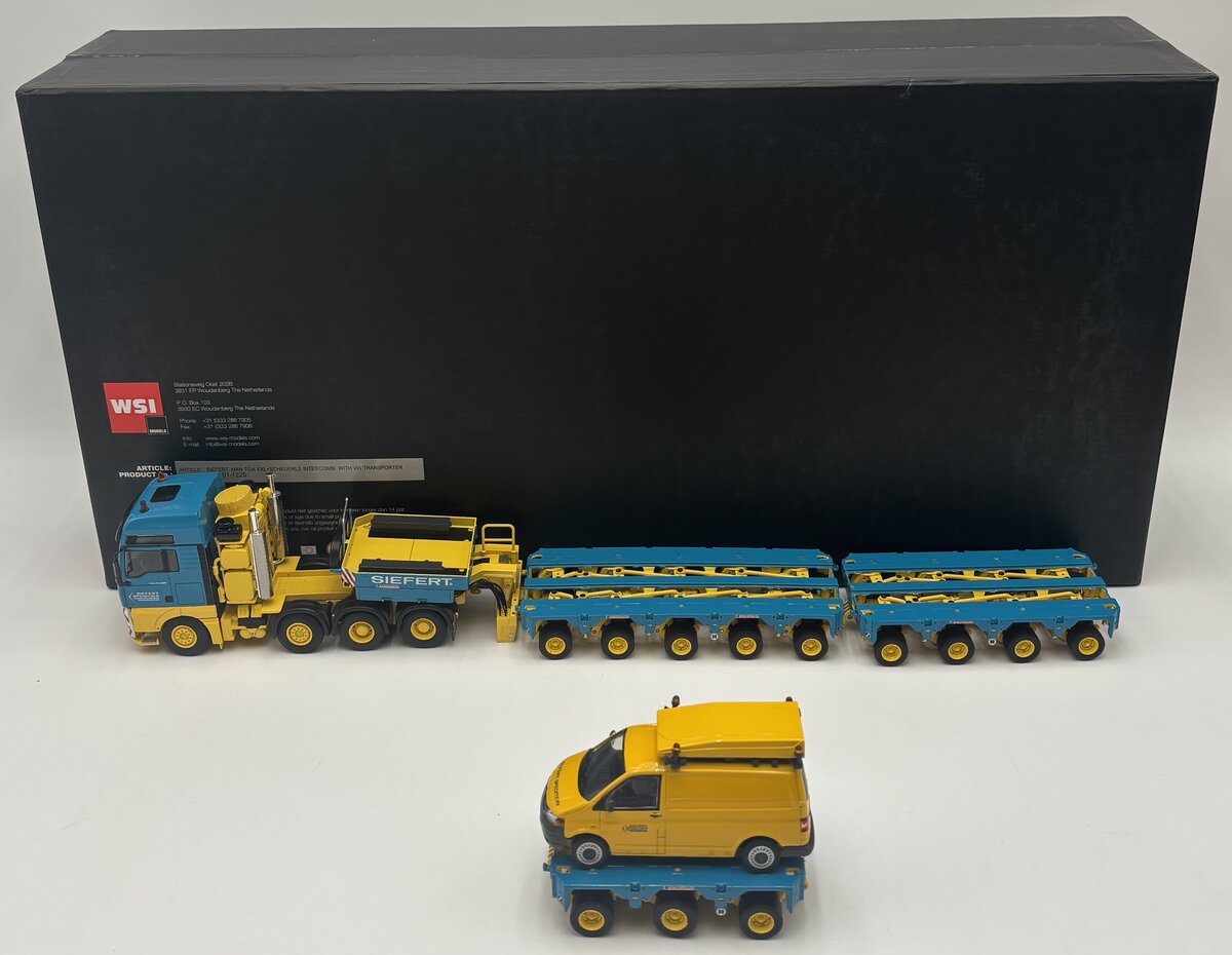 WSI 01-1225 1:50 Siefert - MAN TGA XXL 8x4 w/ Schueurle Intercombi & VW T5 LN/Box