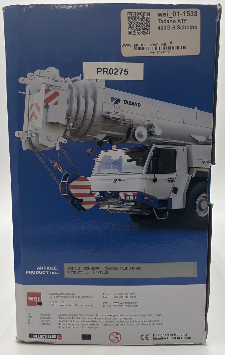WSI 01-1538 1:50 Scholpp-Tadano Faun ATF 400G-6 + Power System LN/Box