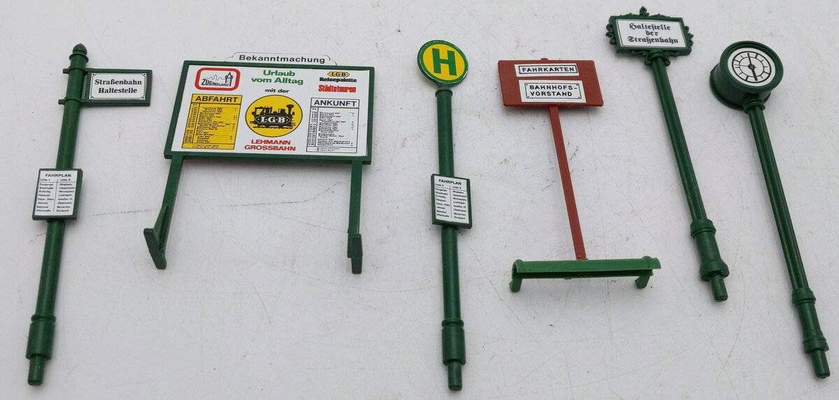 LGB 5033 G Scale Assorted Railroad Signs EX/Box