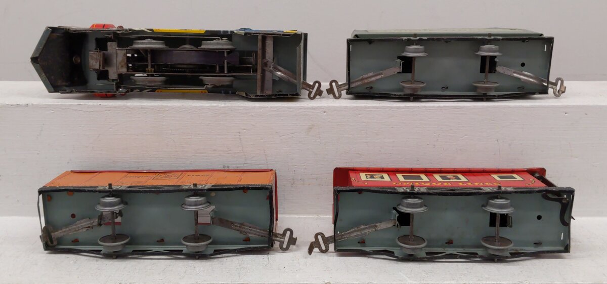 Unique 400 Vintage O Gauge "Benny The Brakeman" Clockwork Steam Freight Set VG/Box