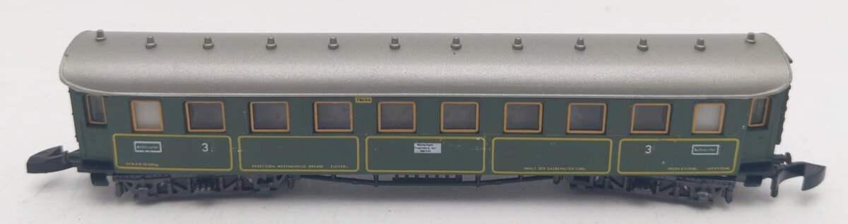 Marklin 8730 Z Scale 3rd Class Bavarian Passenger Car VG/Box