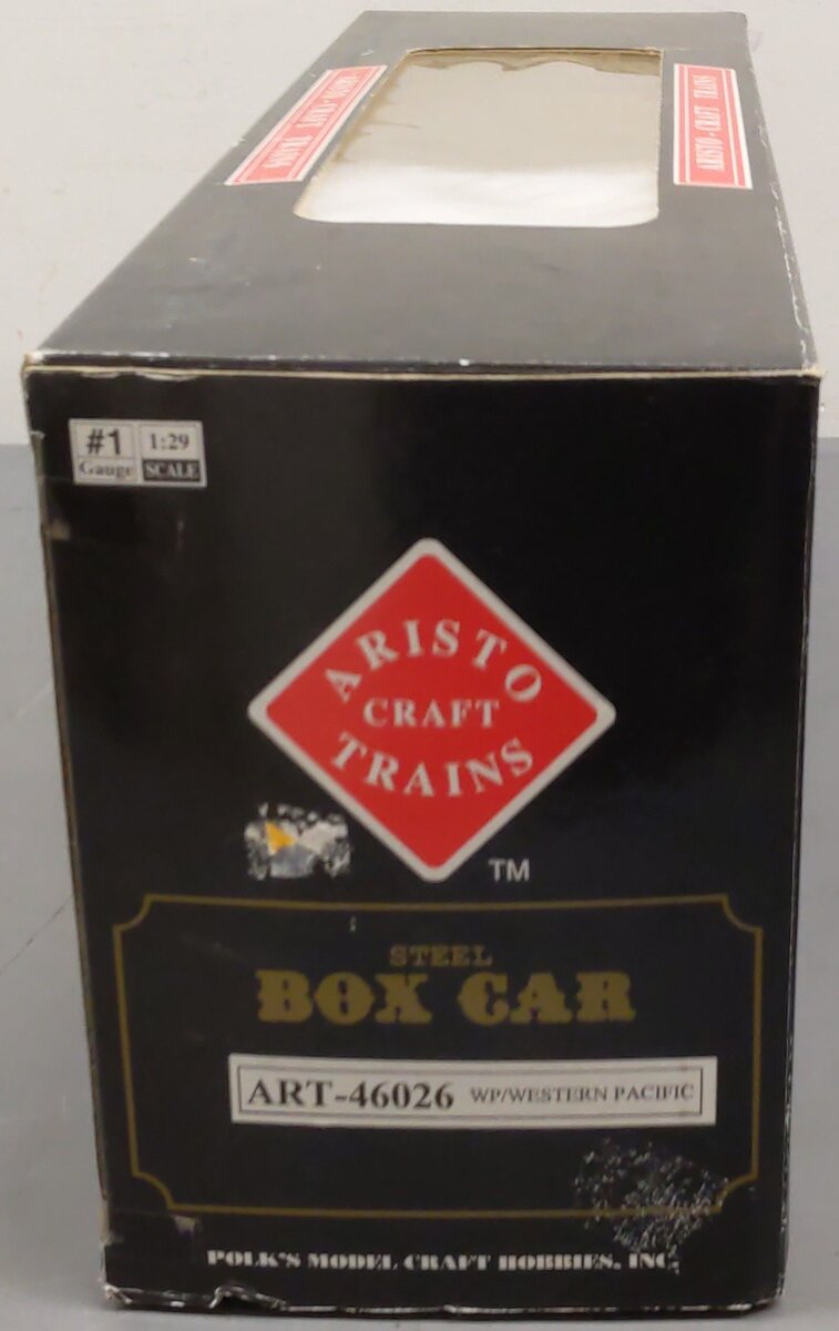 Aristo-Craft 46026 Western Pacific Boxcar- Metal Wheels/Box