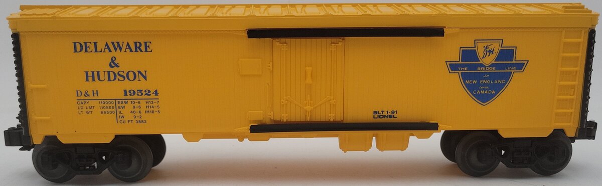 Lionel 6-19524 O Gauge Delaware & Hudson Refrigerator Car #19524 EX/Box