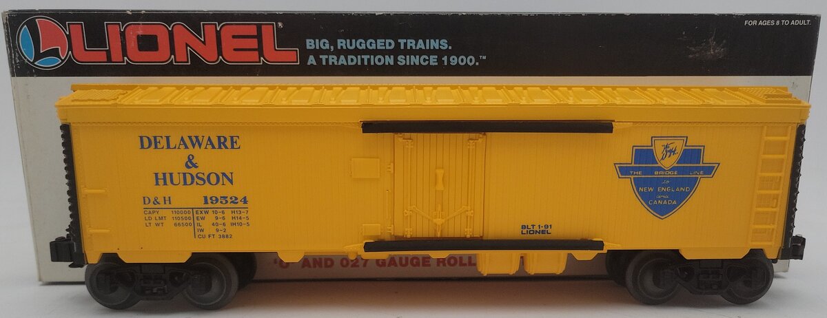Lionel 6-19524 O Gauge Delaware & Hudson Refrigerator Car #19524 EX/Box