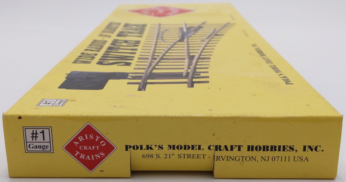 Aristo-Craft 30380 G Brass Left Hand 10' Wide Radius Manual Switch Turnout EX/Box