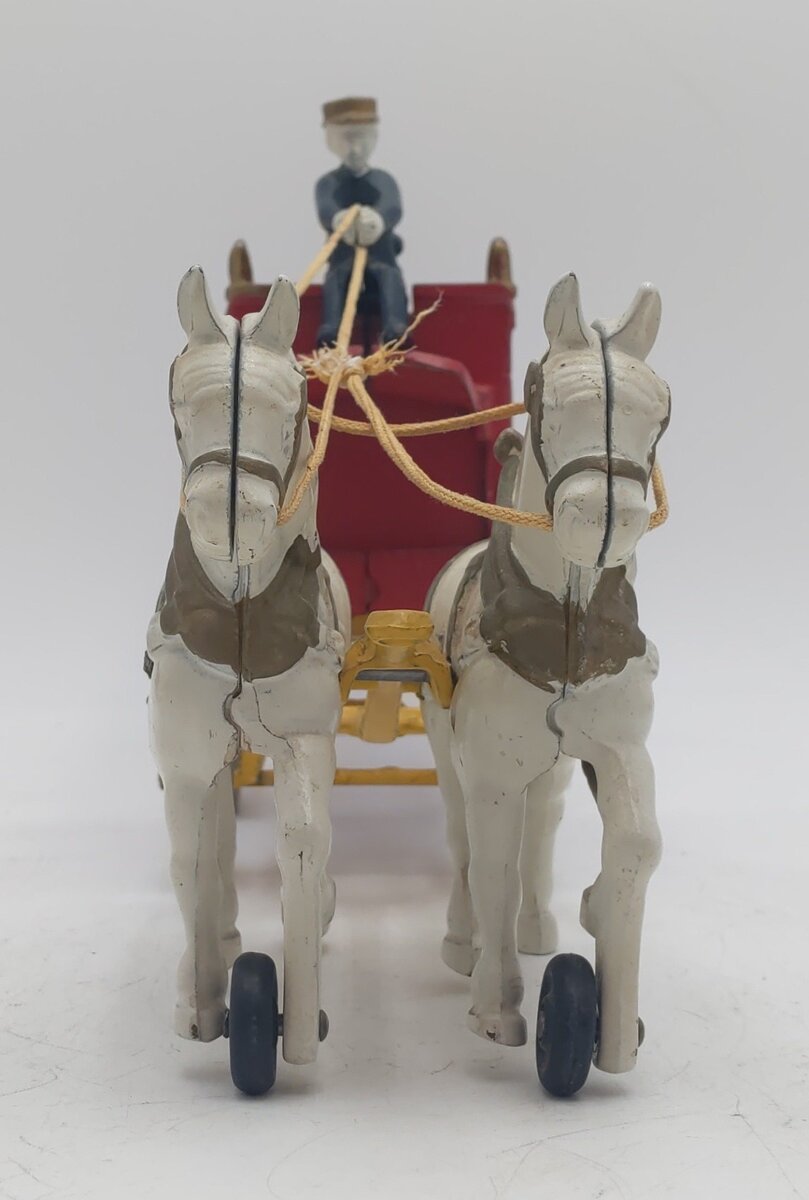 Kenton Cast Iron Overland Circus Wagon & Horses EX