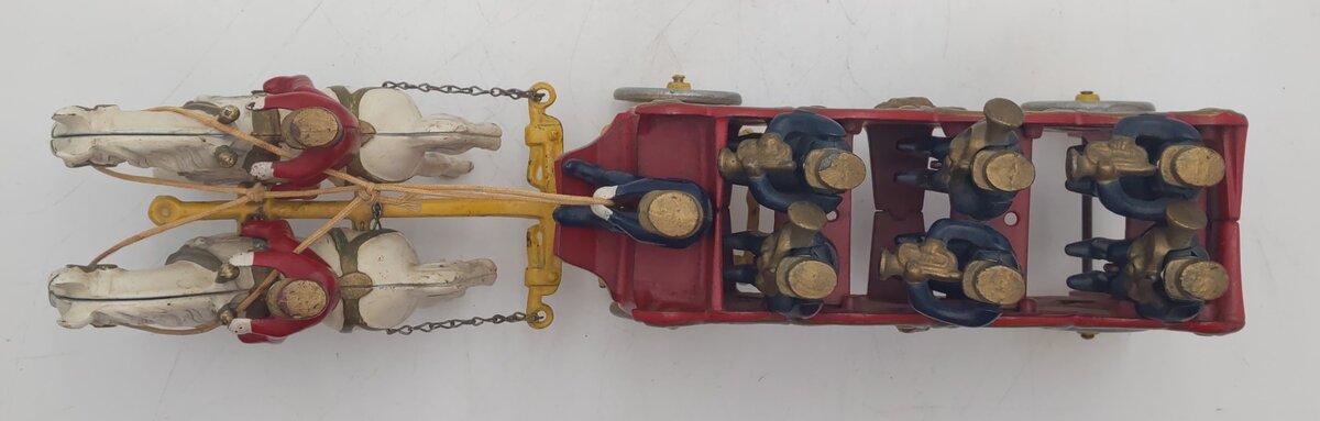 Kenton Cast Iron Overland Circus Wagon & Horses EX