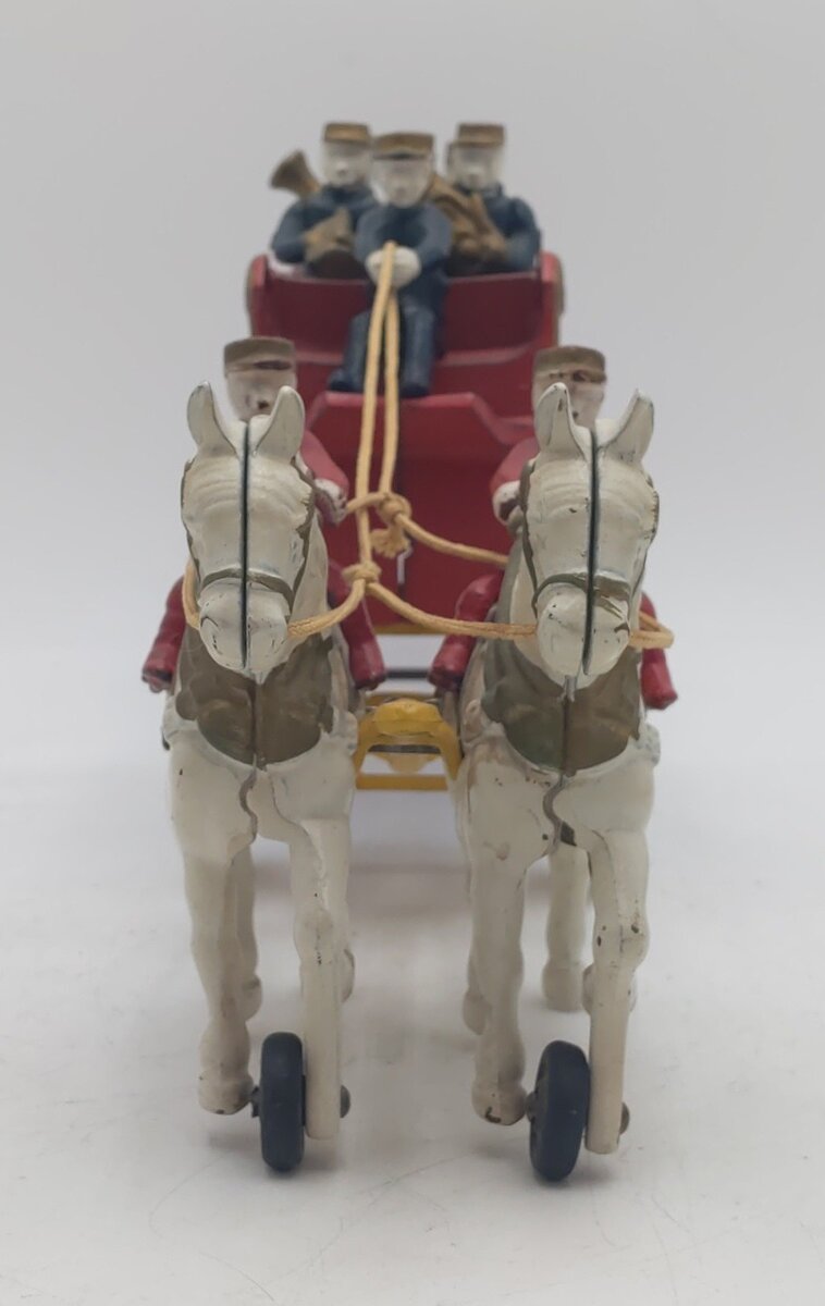 Kenton Cast Iron Overland Circus Wagon & Horses EX