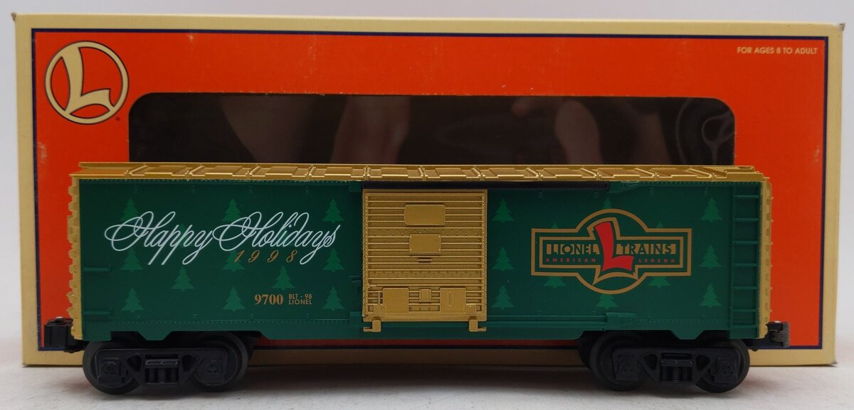 Lionel 6-16291 O Gauge 1998 Christmas Boxcar #9700 EX/Box