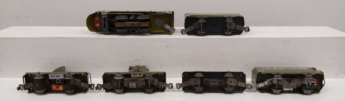 Marx Vintage O Gauge Tinplate Army Steam Locomotive Freight Starter Set