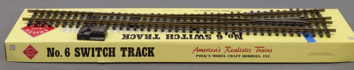 Aristo-Craft 30340 G Scale # 6 Brass Left Hand Manual Switch Turnout VG/Box