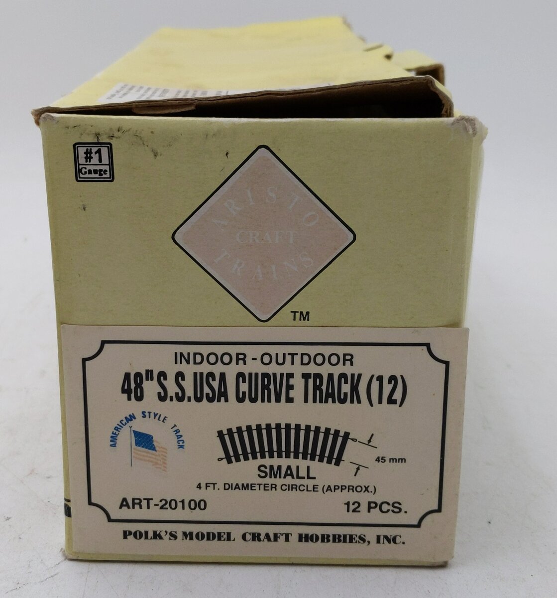 Aristo-Craft 20100 USA Stainless Steel 4' Curved Track (10) EX/Box