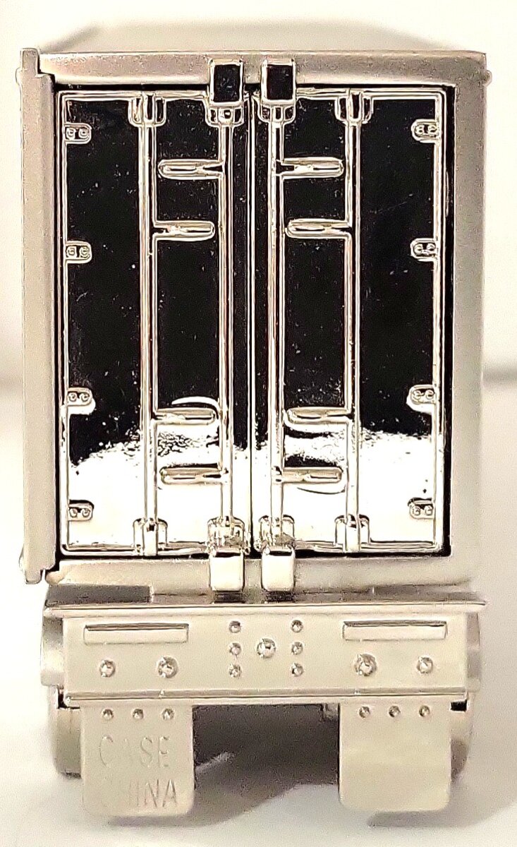 Platinum C375SIL Silver 18 Wheel Truck Clock LN/Box